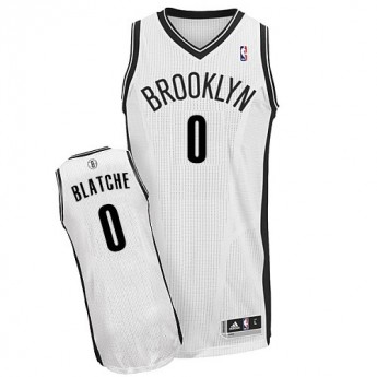 NBA Brooklyn Nets 0 Andray Blatche Authentic White Jerseys